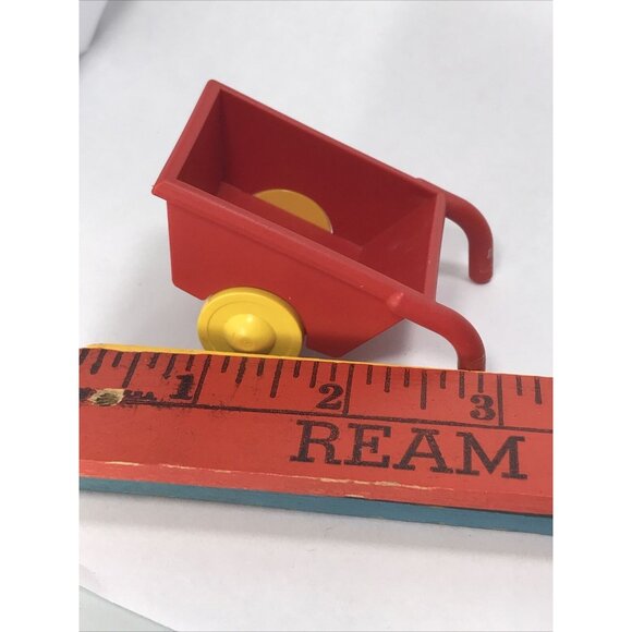 Vintage Yellow Wheels &amp; Red Barrow Lego Duplo Farm Wheel Barrow Replacement - Picture 9 of 9